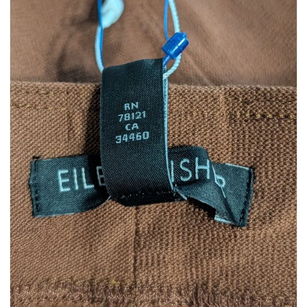 Eileen Fisher 1X Nutmeg Washable Stretch Crepe Slim Ankle Pants Womens USA Made - Picture 13 of 15